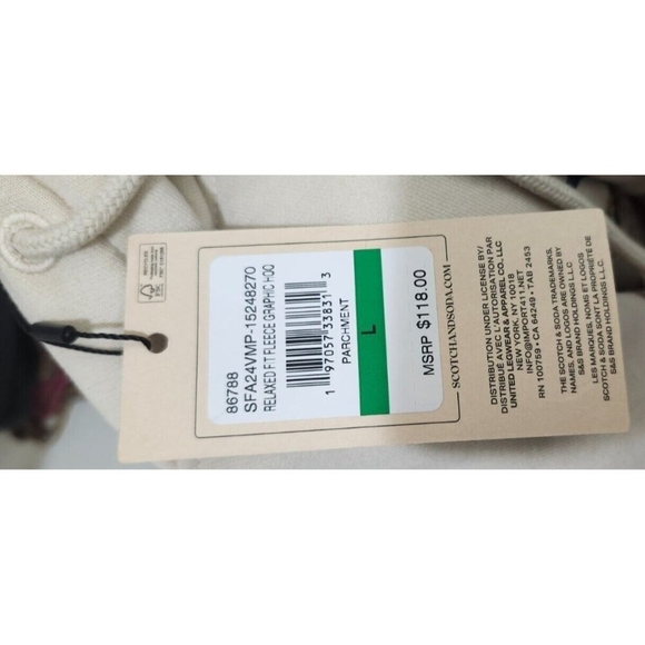 Scotch & Soda Amsterdam Hoodie - Embroidered Floral Design-Size Large, MSRP $118 - Picture 9 of 12